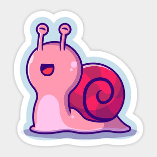 Happy Snail Cartoon Sticker